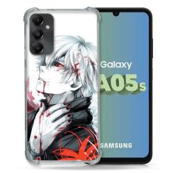 Coque Renforcée En Verre Trempé PourSamsung Galaxy A05S Manga Tokyo Ghoul Kaneki Blanc