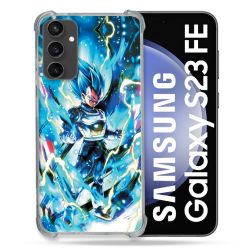 Coque Renforcée En Verre Trempé PourSamsung Galaxy S23 FE Manga Dragon Ball Vegeta Bleu
