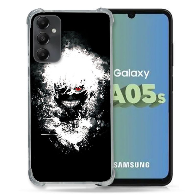 Coque Renforcée En Verre Trempé PourSamsung Galaxy A05S Manga Tokyo Ghoul Kaneki Tag