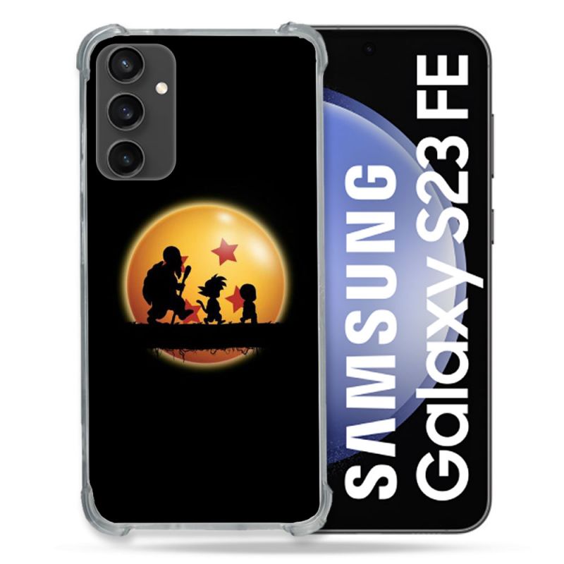 Coque Renforcée En Verre Trempé PourSamsung Galaxy S23 FE Manga Dragon Ball Vintage