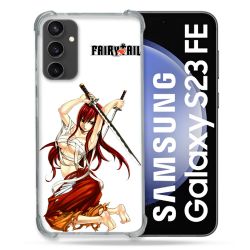 Coque Renforcée En Verre Trempé PourSamsung Galaxy S23 FE Manga Fairy Tail Erza