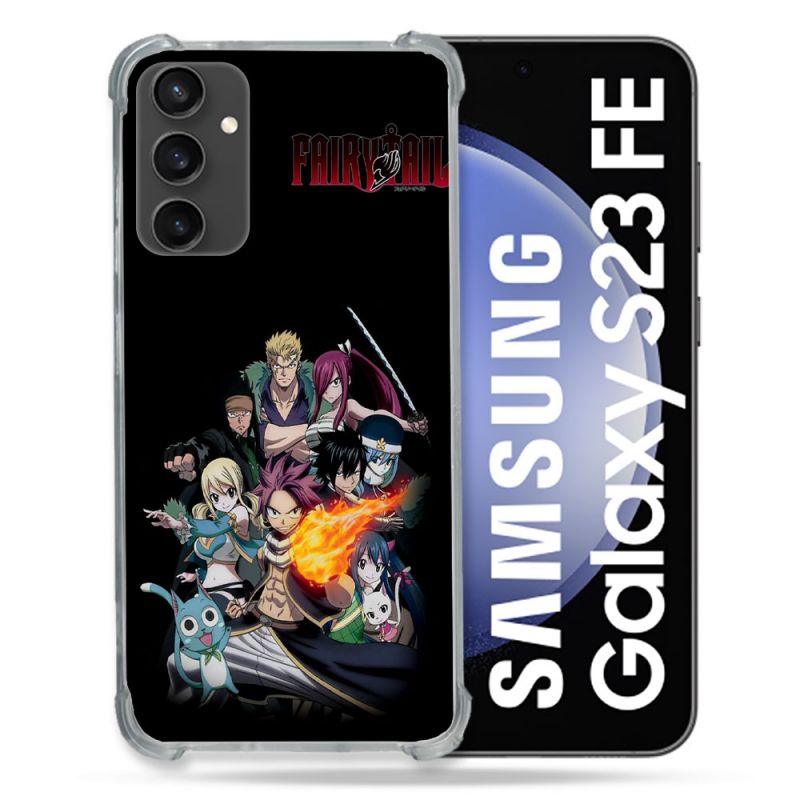 Coque Renforcée En Verre Trempé PourSamsung Galaxy S23 FE Manga Fairy Tail Logo Team