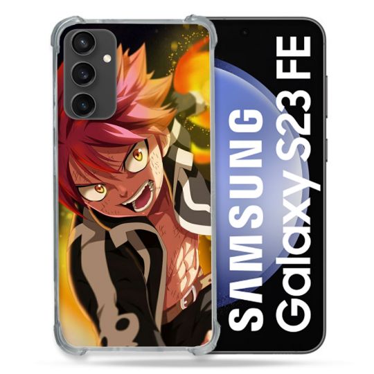 Coque Renforcée En Verre Trempé PourSamsung Galaxy S23 FE Manga Fairy Tail Natsu