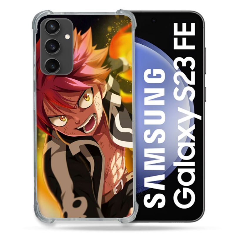 Coque Renforcée En Verre Trempé PourSamsung Galaxy S23 FE Manga Fairy Tail Natsu