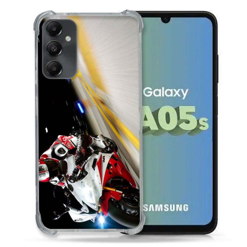 Coque Renforcée En Verre Trempé PourSamsung Galaxy A05S Moto Course GP R6