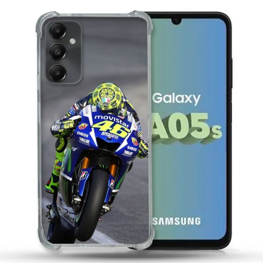 Coque Renforcée En Verre Trempé PourSamsung Galaxy A05S Moto Course GP Wheeling 46