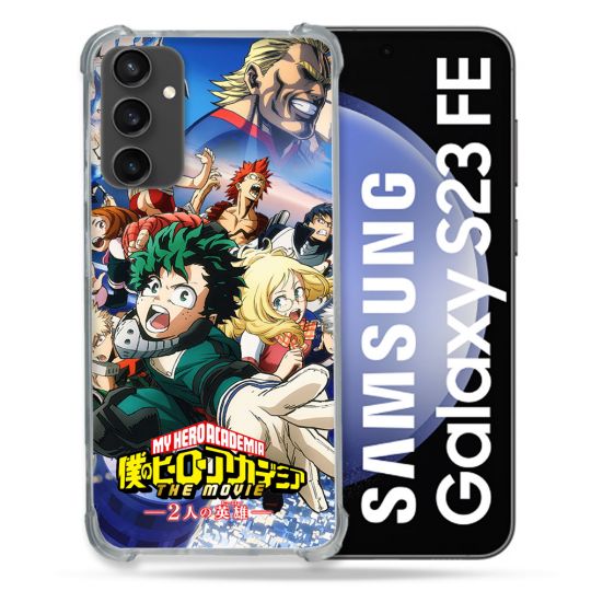 Coque Renforcée En Verre Trempé PourSamsung Galaxy S23 FE Manga My Hero Academia Affiche