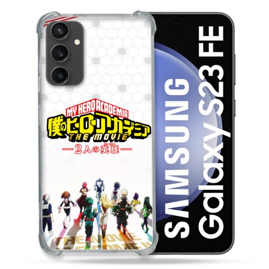 Coque Renforcée En Verre Trempé PourSamsung Galaxy S23 FE Manga My Hero Academia Blanc