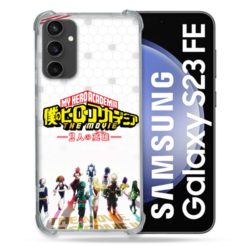 Coque Renforcée En Verre Trempé PourSamsung Galaxy S23 FE Manga My Hero Academia Blanc