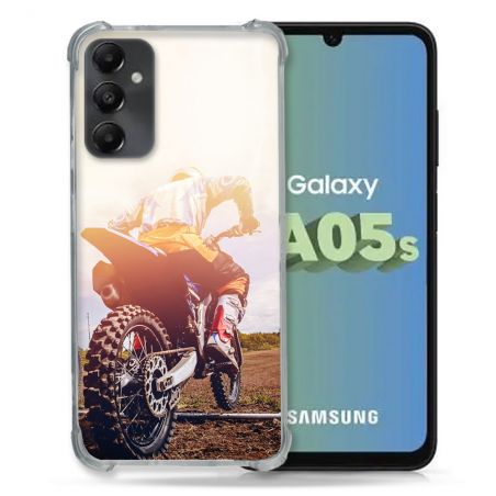 Coque Renforcée En Verre Trempé PourSamsung Galaxy A05S Moto Cross Soleil
