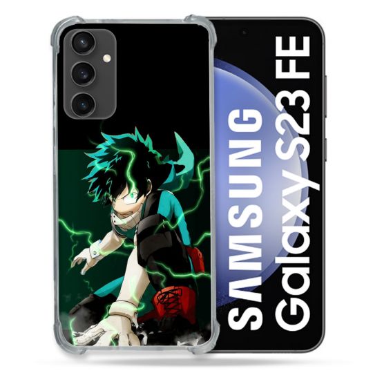 Coque Renforcée En Verre Trempé PourSamsung Galaxy S23 FE Manga My Hero Academia Deku