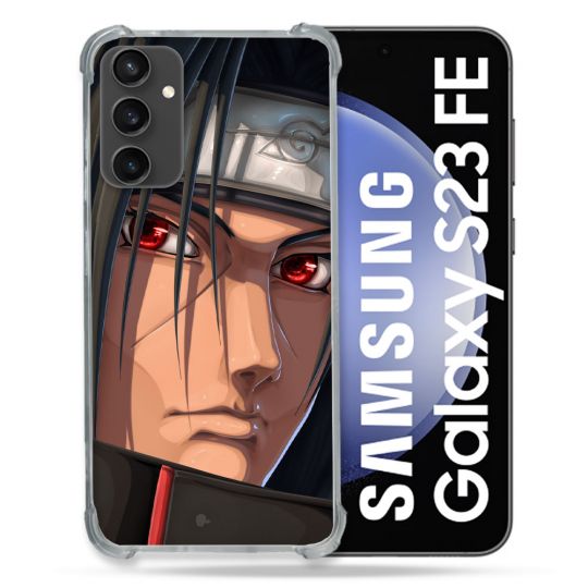 Coque Renforcée En Verre Trempé PourSamsung Galaxy S23 FE Manga Naruto Itachi Visage