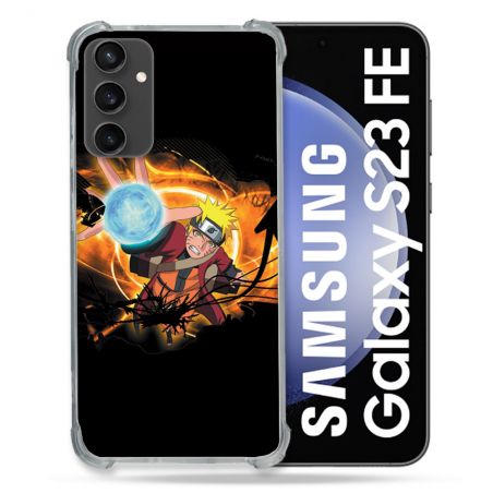 Coque Renforcée En Verre Trempé PourSamsung Galaxy S23 FE Manga Naruto Noir
