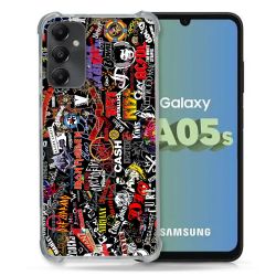 Coque Renforcée En Verre Trempé PourSamsung Galaxy A05S Musique Rock Groupe