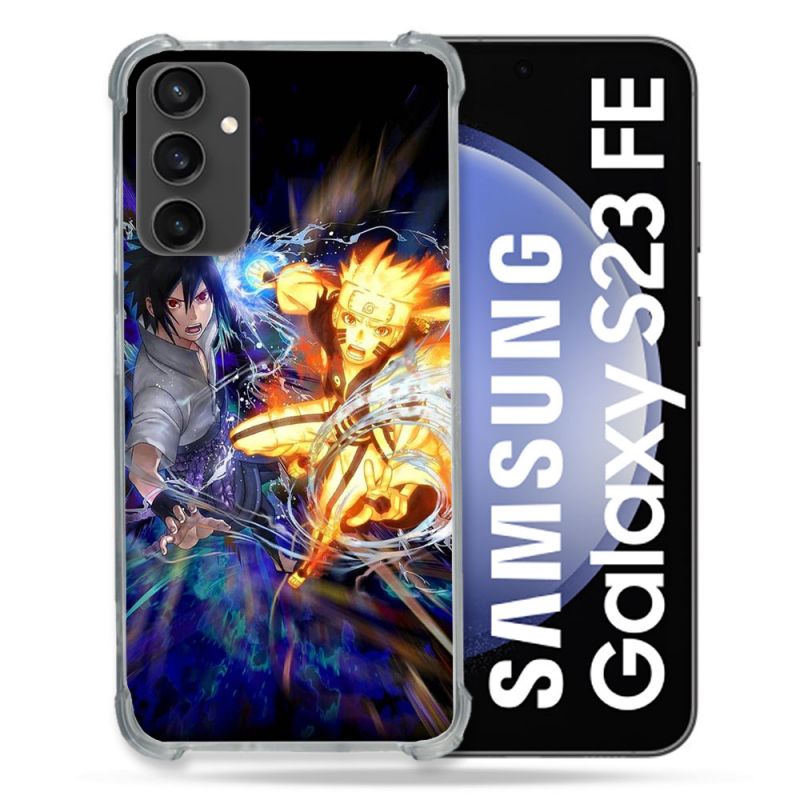 Coque Renforcée En Verre Trempé PourSamsung Galaxy S23 FE Manga Naruto VS