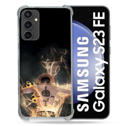 Coque Renforcée En Verre Trempé PourSamsung Galaxy S23 FE Manga One Piece Ace Noir