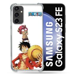 Coque Renforcée En Verre Trempé PourSamsung Galaxy S23 FE Manga One Piece Chopper