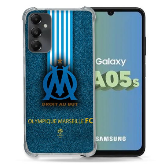 Coque Renforcée En Verre Trempé PourSamsung Galaxy A05S Olympique Marseille OM Bande