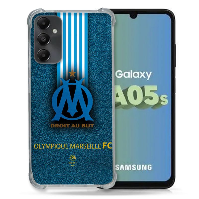 Coque Renforcée En Verre Trempé PourSamsung Galaxy A05S Olympique Marseille OM Bande