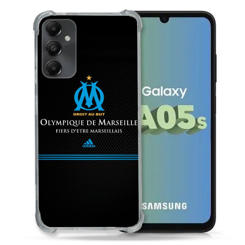 Coque Renforcée En Verre Trempé PourSamsung Galaxy A05S Olympique Marseille OM Fier etre Marseillais
