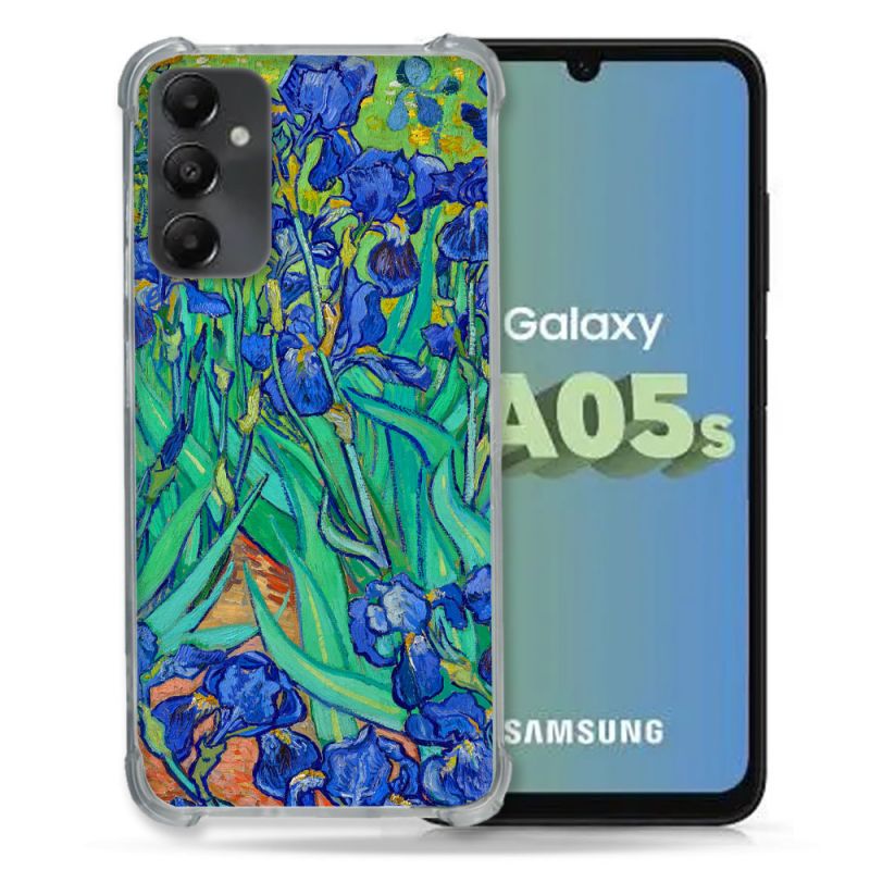 Coque Renforcée En Verre Trempé PourSamsung Galaxy A05S Peinture Iris