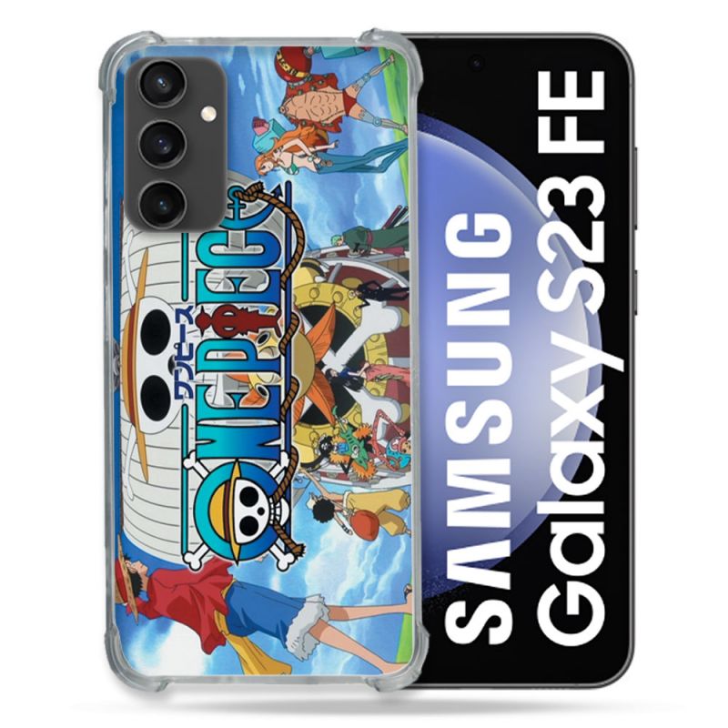 Coque Renforcée En Verre Trempé PourSamsung Galaxy S23 FE Manga One Piece Sunny
