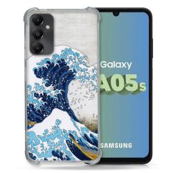 Coque Renforcée En Verre Trempé PourSamsung Galaxy A05S Peinture La Grande Vague