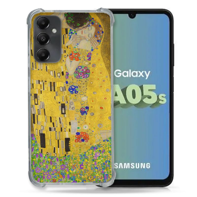 Coque Renforcée En Verre Trempé PourSamsung Galaxy A05S Peinture Le Baiser