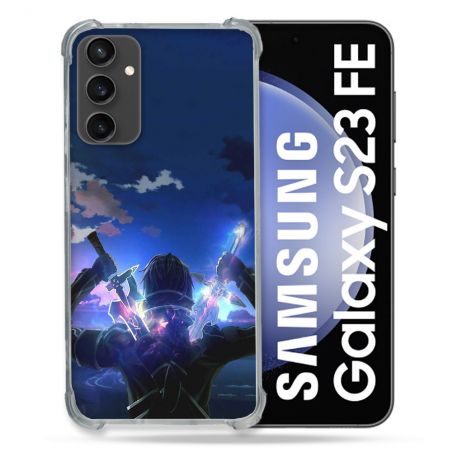 Coque Renforcée En Verre Trempé PourSamsung Galaxy S23 FE Manga SAO sword Art Online Epee