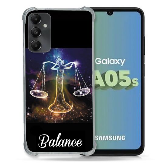 Coque Renforcée En Verre Trempé PourSamsung Galaxy A05S Signe Zodiaque 2 Balance