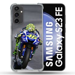 Coque Renforcée En Verre Trempé PourSamsung Galaxy S23 FE Moto Course GP Wheeling 46