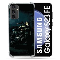 Coque Renforcée En Verre Trempé PourSamsung Galaxy S23 FE Moto Harley Vintage