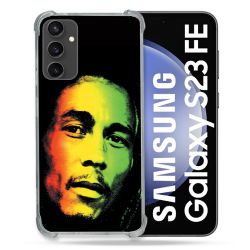 Coque Renforcée En Verre Trempé PourSamsung Galaxy S23 FE Musique Bob Marley 2