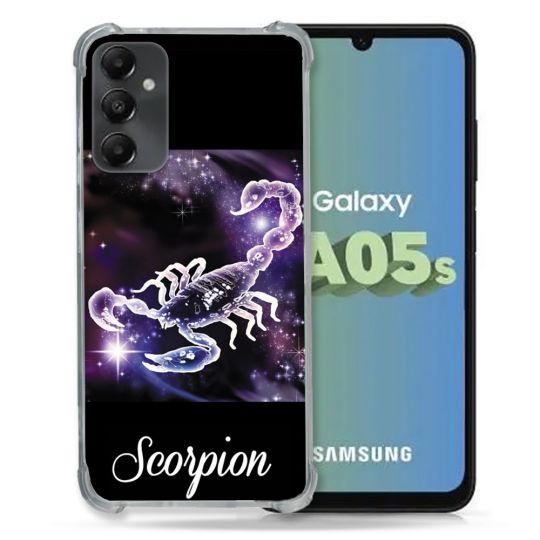 Coque Renforcée En Verre Trempé PourSamsung Galaxy A05S Signe Zodiaque 2 Scorpion
