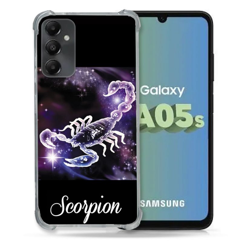 Coque Renforcée En Verre Trempé PourSamsung Galaxy A05S Signe Zodiaque 2 Scorpion