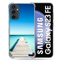 Coque Renforcée En Verre Trempé PourSamsung Galaxy S23 FE Nature Pont Mer