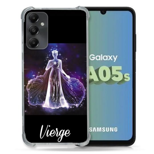 Coque Renforcée En Verre Trempé PourSamsung Galaxy A05S Signe Zodiaque 2 Vierge