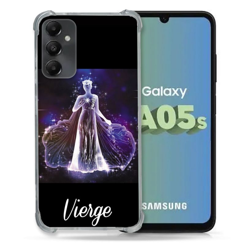 Coque Renforcée En Verre Trempé PourSamsung Galaxy A05S Signe Zodiaque 2 Vierge