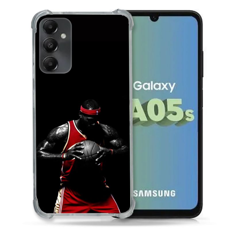 Coque Renforcée En Verre Trempé PourSamsung Galaxy A05S Sport Basketeur