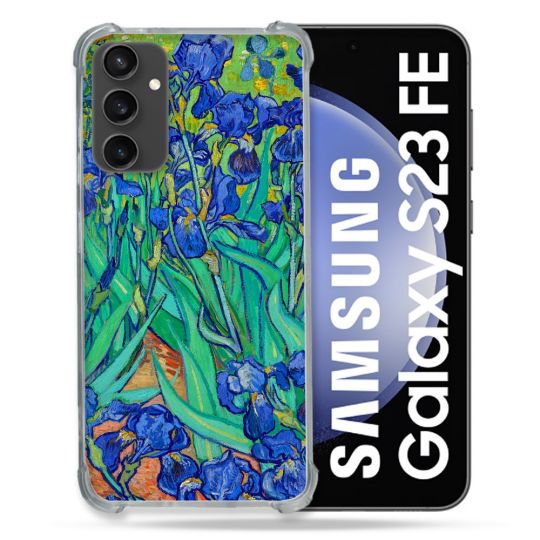 Coque Renforcée En Verre Trempé PourSamsung Galaxy S23 FE Peinture Iris
