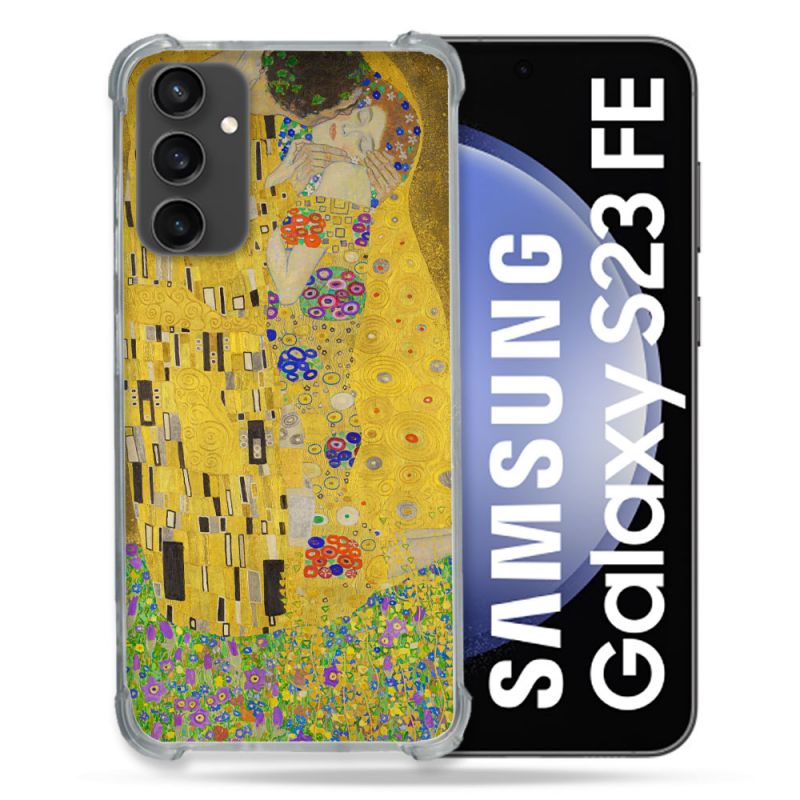 Coque Renforcée En Verre Trempé PourSamsung Galaxy S23 FE Peinture Le Baiser