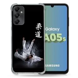 Coque Renforcée En Verre Trempé PourSamsung Galaxy A05S Sport Judo Noir