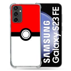 Coque Renforcée En Verre Trempé PourSamsung Galaxy S23 FE Pokemon Pokeball