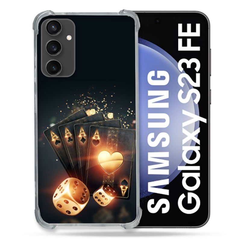 Coque Renforcée En Verre Trempé PourSamsung Galaxy S23 FE Poker Des