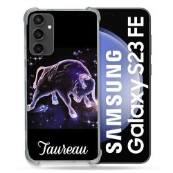 Coque Renforcée En Verre Trempé PourSamsung Galaxy S23 FE Signe Zodiaque 2 Taureau