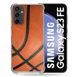 Coque Renforcée En Verre Trempé PourSamsung Galaxy S23 FE Sport Ballon Basket