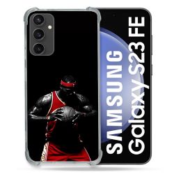 Coque Renforcée En Verre Trempé PourSamsung Galaxy S23 FE Sport Basketeur