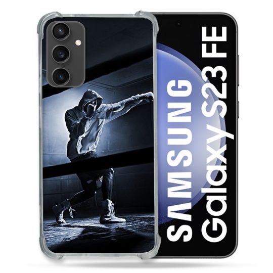 Coque Renforcée En Verre Trempé PourSamsung Galaxy S23 FE Sport Boxe Poing
