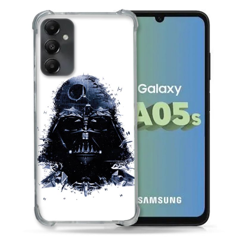 Coque Renforcée En Verre Trempé PourSamsung Galaxy A05S Star Wars - Dark Vador Blanc