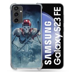 Coque Renforcée En Verre Trempé PourSamsung Galaxy S23 FE Sport Hockey Squelette